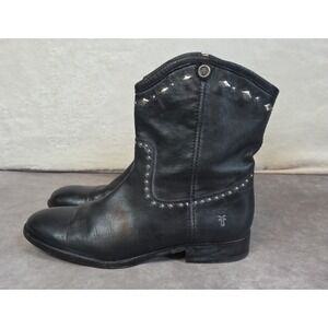 Frye Western Leather Ankle Boot Women's Size 8B Black